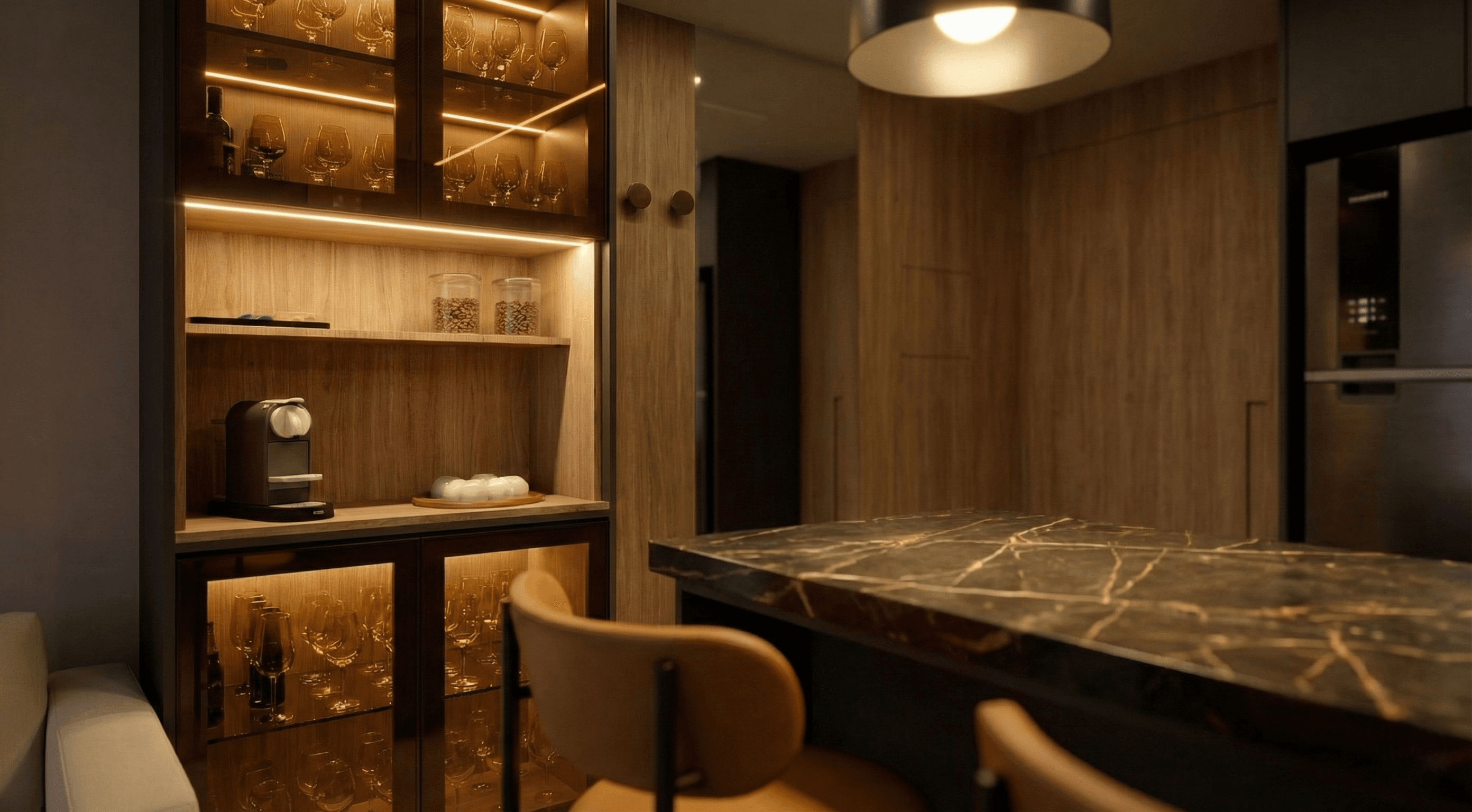 O Poder do Preto: Como usar Tons Escuros em Apartamentos Compactos